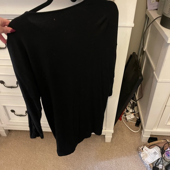 Express Black Women's Blouse with Zipper Detail - Picture 4 of 5